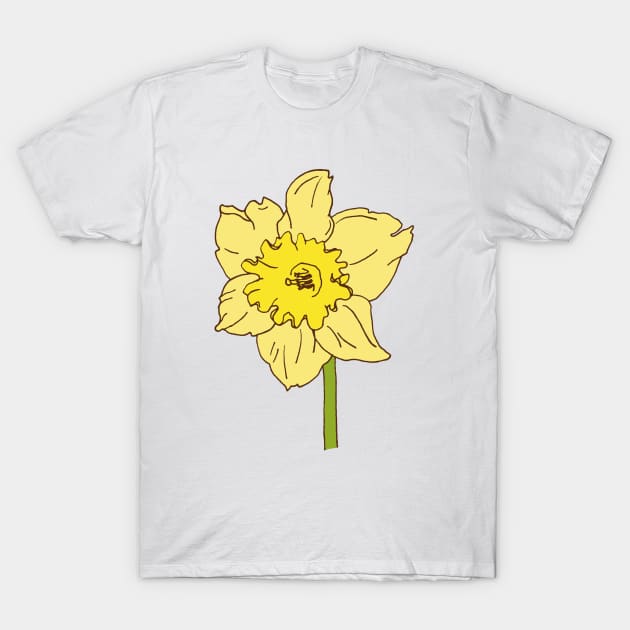 Springtime Daffodil T-Shirt by sallycummingsdesigns